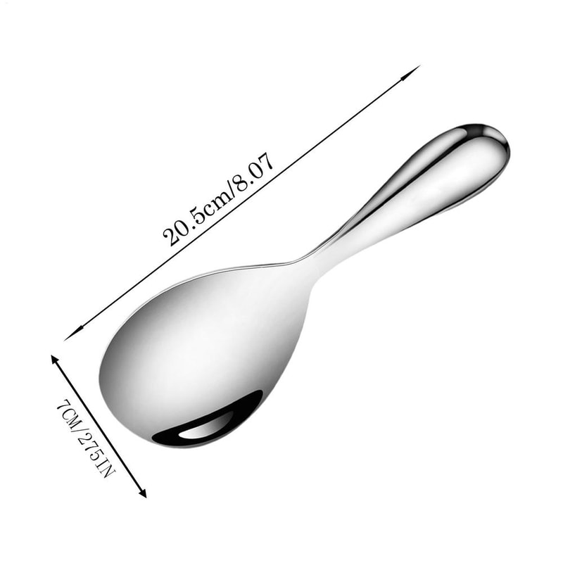 Premium Stainless Steel Rice Paddle & Non Stick Serving Spoon Heat Resistant Rice Utensil