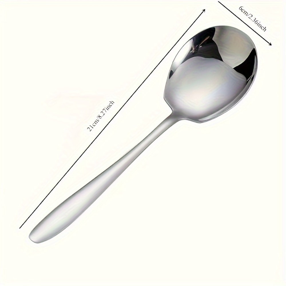 Premium Oversized Stainless Steel Spoons with Long Handles for Home & Restaurant
