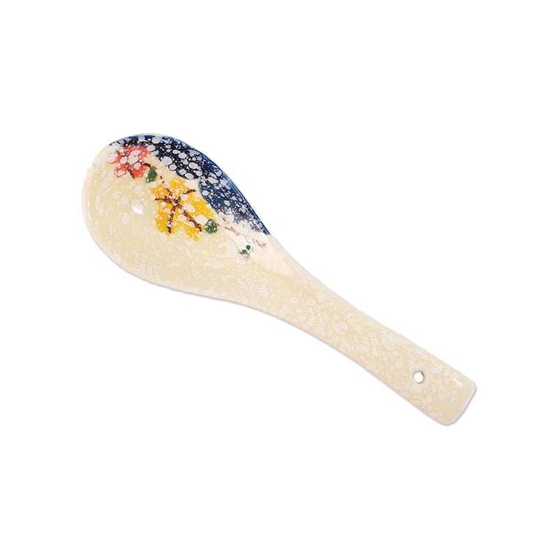 Japanese Hand Painted Ceramic Soup Spoon Retro Tableware For Home Restaurant 6