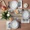 Abstract Art Linen Table Runner Farmhouse Holiday Table Decor 2