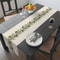 Rustic Farmhouse Holiday Table Runner With Pine Garland Design 2