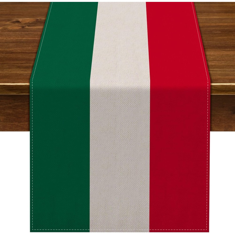 Italian Linen Table Runner Holiday & Farmhouse Kitchen Decor
