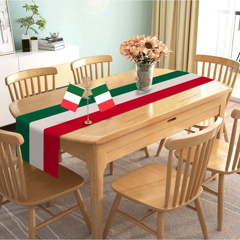 Italian Linen Table Runner Holiday & Farmhouse Kitchen Decor
