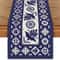 Talavera Floral Bird Linen Table Runner Mexican Fiesta Decor 0