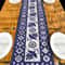 Talavera Floral Bird Linen Table Runner Mexican Fiesta Decor 2
