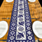 Talavera Floral Bird Linen Table Runner Mexican Fiesta Decor 2