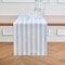 Elegant Blue White Striped Table Runner For Dining Home Decor 3