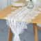Rustic Lace Table Runner with Rose Embroidery for Wedding & Party Decor