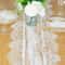 Rustic Lace Table Runner with Rose Embroidery for Wedding & Party Decor