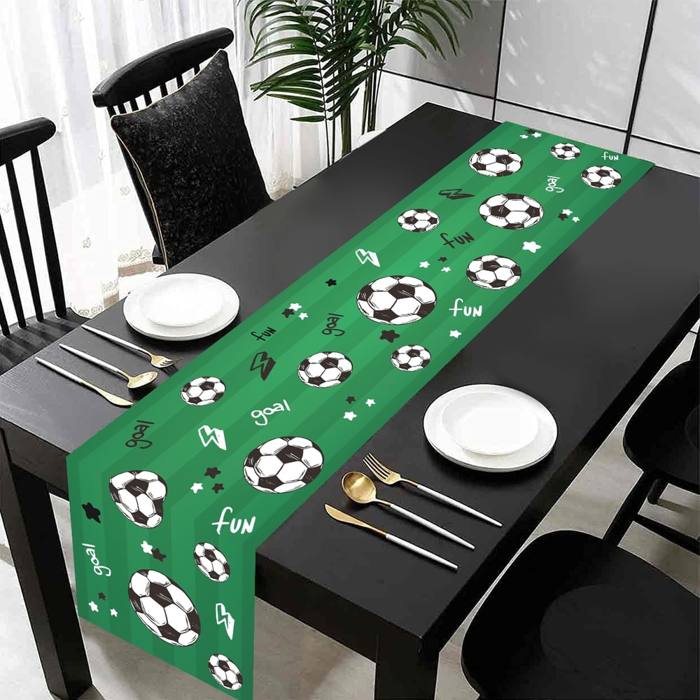 Championship Soccer Table Runner For Football Party Decorations And Sports Theme Table Decor 2