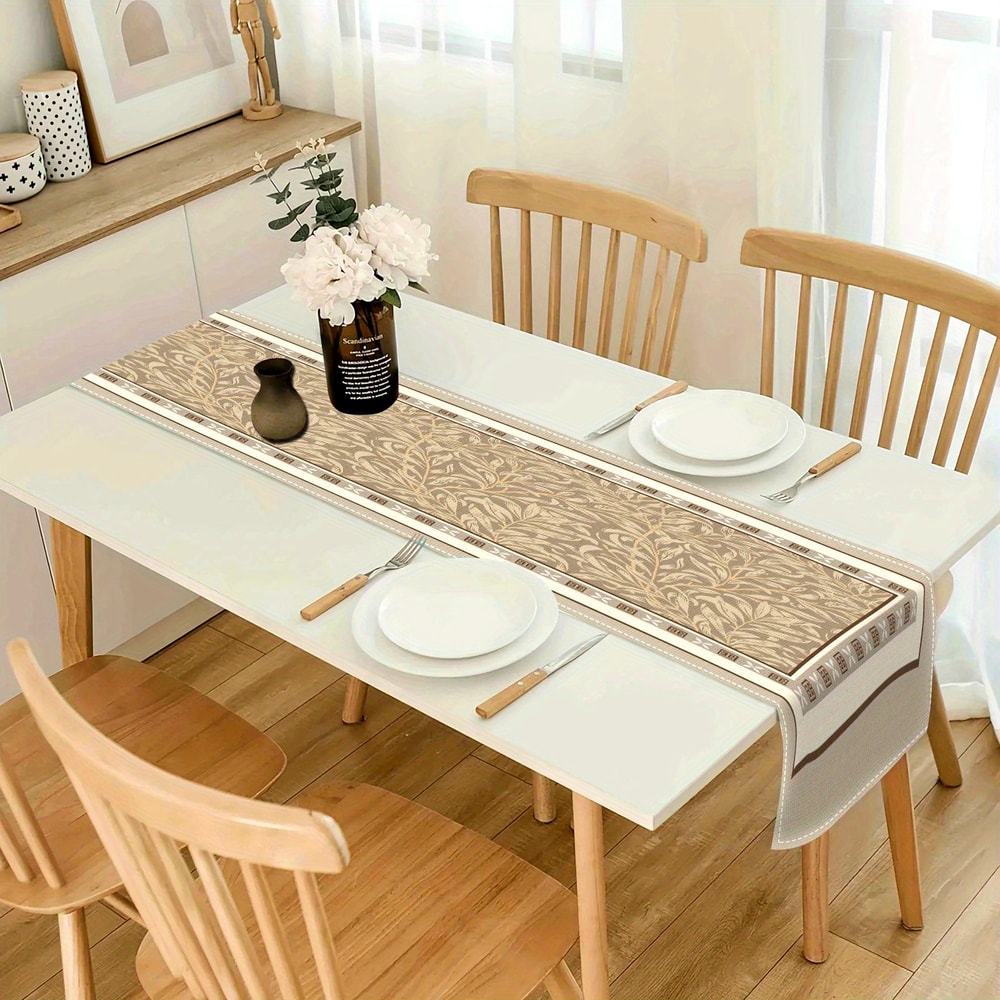 Elegant European Floral Table Runner For Farmhouse Kitchen Decor 1