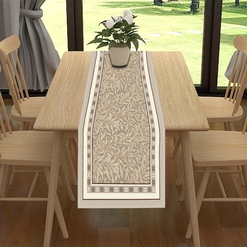 Elegant European Floral Table Runner For Farmhouse Kitchen Decor 2