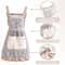 Cute Kitchen Apron With Pockets Adjustable Baking Cooking Apron For Women 4