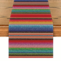 vibrant mexican table runner for dia de los muertos festive party decor