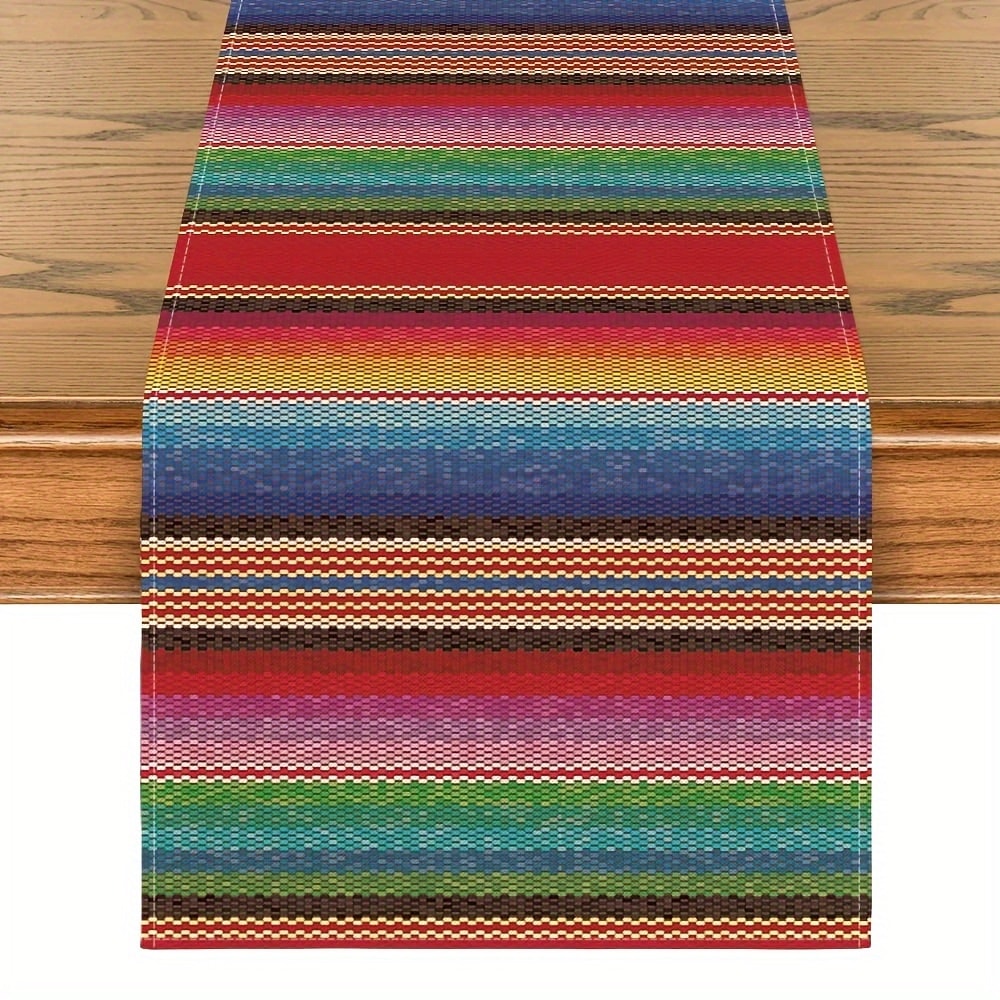 Vibrant Mexican Table Runner For Dia De Los Muertos Festive Party Decor 4