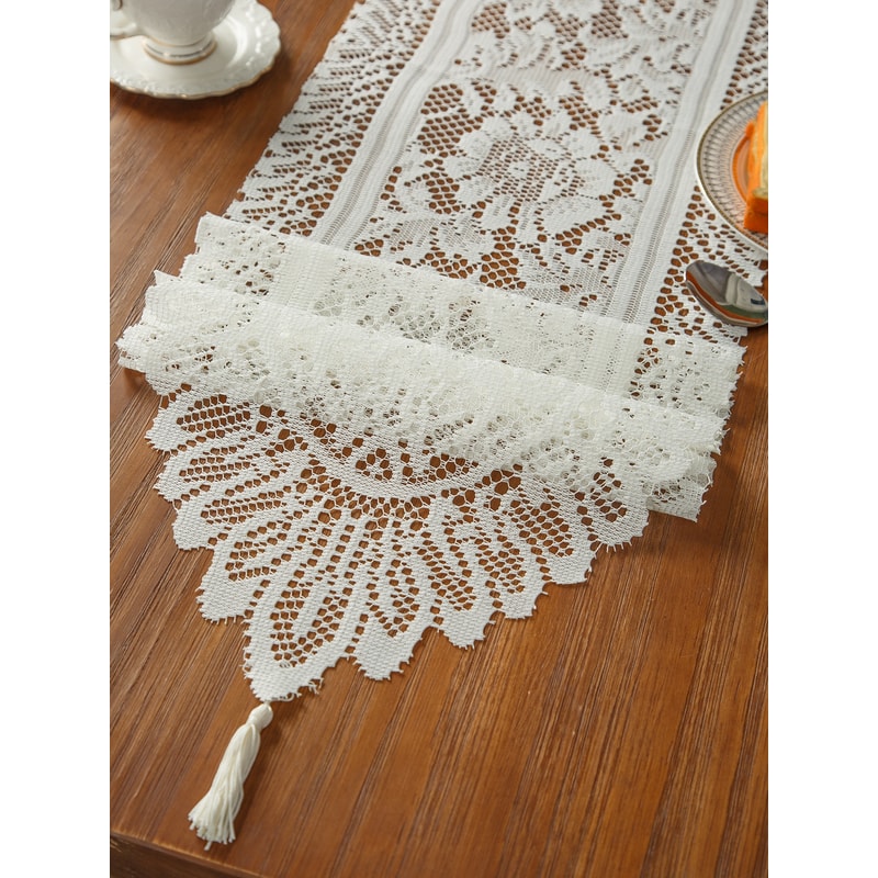 American Retro Lace Mesh Dining Mat Elegant Home Table Decor Set
