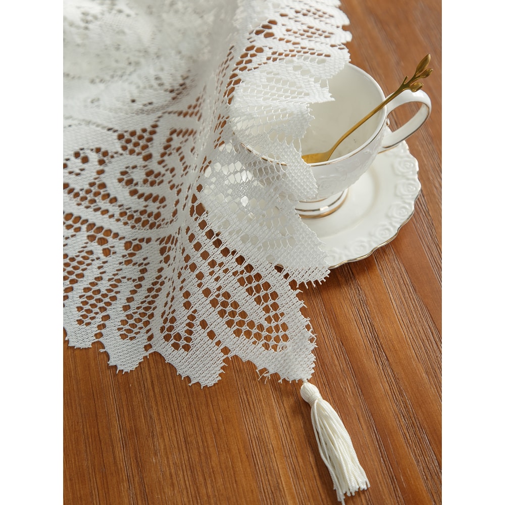 American Retro Lace Mesh Dining Mat Elegant Home Table Decor Set