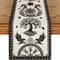 Vintage Viking Raven Linen Table Runner Nordic Kitchen Decor