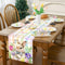 Springtime Vintage Easter Bunny & Floral Table Runner for Dining Table Decor