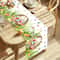 Springtime Vintage Easter Bunny & Floral Table Runner for Dining Table Decor