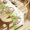 Springtime Vintage Easter Bunny & Floral Table Runner for Dining Table Decor