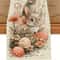 Spring Bunny Egg Floral Table Runner Easter Table Decor Linen For Dining 0