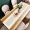 Serene Beige Table Runner Minimalist Home Holiday Decor 1