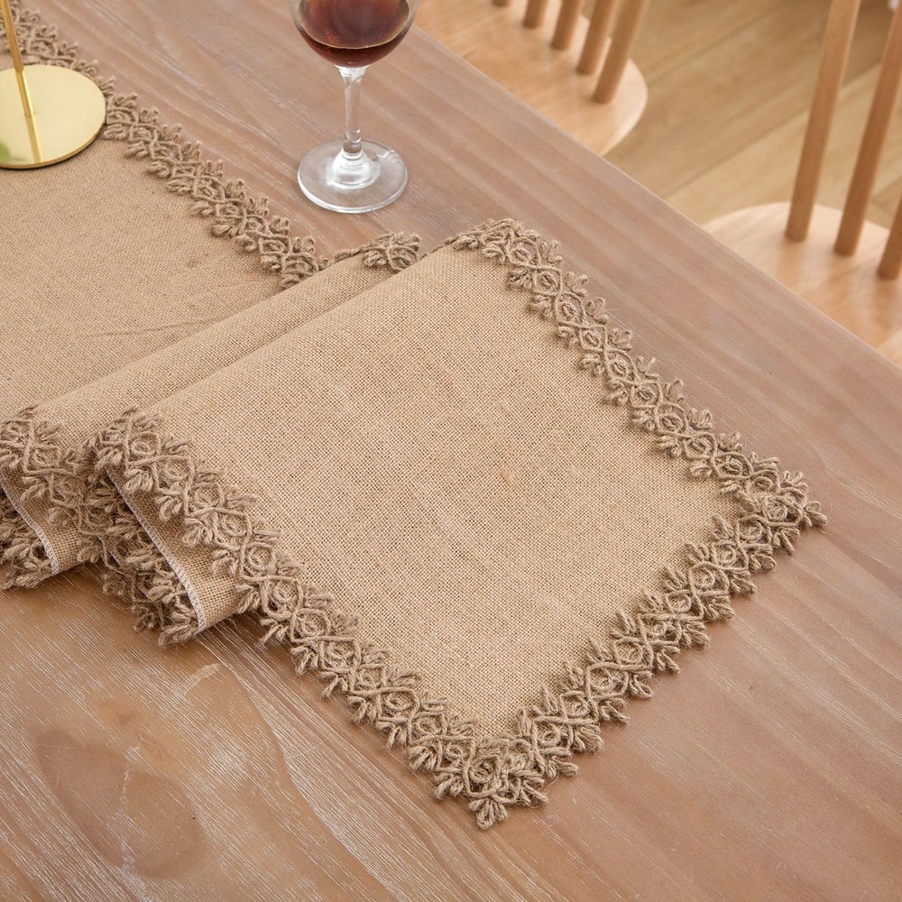 Rustic Jute Burlap Table Runner Vintage Wedding & Home Decor