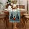 Camping Table Runner With RV Mountain Campfire Pattern Outdoor Decor 3