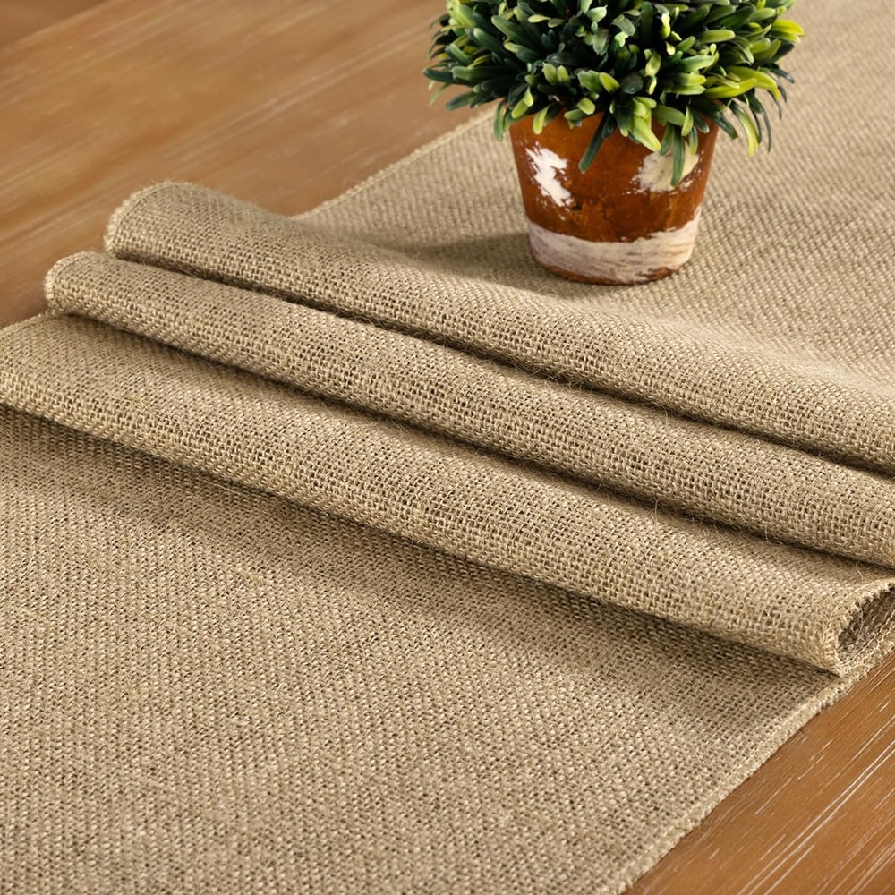 Rustic Jute Table Runner Farmhouse Burlap Dining Decor 1