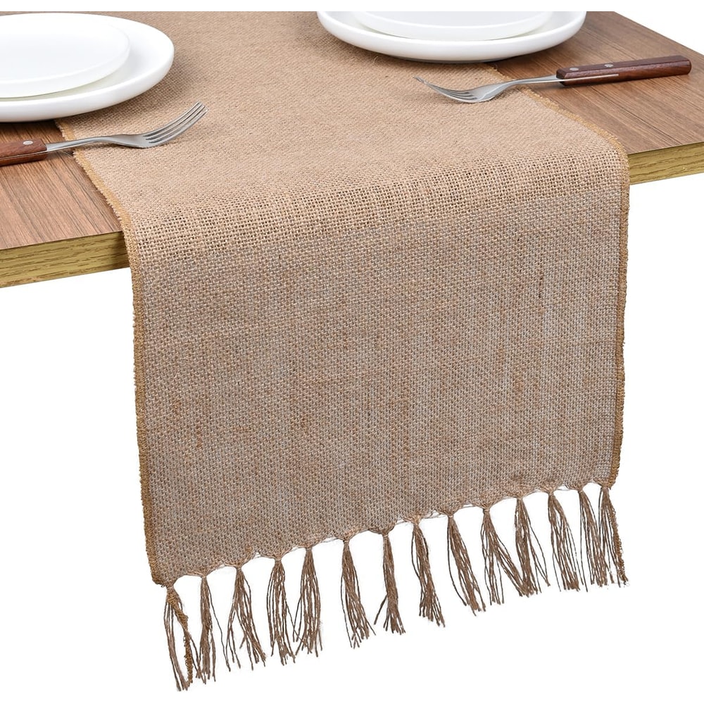 Rustic Jute Table Runner Farmhouse Burlap Dining Decor 0