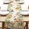 Elegant Vintage Linen Table Runner With Floral Bird Design Farmhouse Table Decor 4