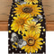 Sunflower Linen Table Runner For Kitchen Dining Summer Table Runner Decor 5