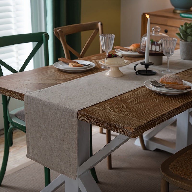 Elegant Linen Table Runner Wabi Sabi Dining Table Decor For Home Restaurant 0