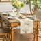 Elegant Beige Brown Floral Table Runner For Luxury Dining Decor 2