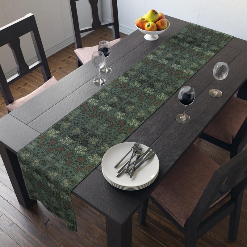 William Morris Table Runner Vintage Arts Crafts Dining Decor 2