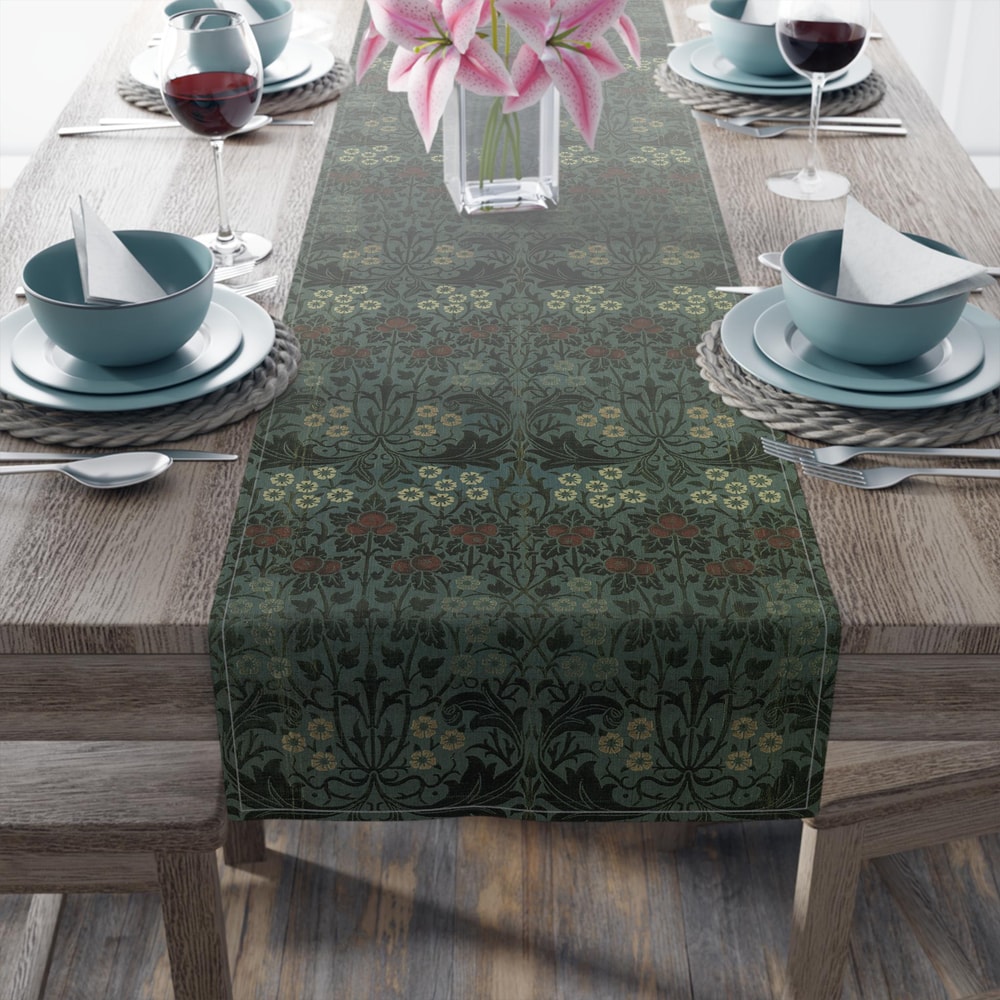 William Morris Table Runner Vintage Arts Crafts Dining Decor 3