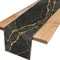 Elegant Black Gold Marble Linen Table Runner Reusable Dining Holiday Decor 1
