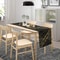 Elegant Black Gold Marble Linen Table Runner Reusable Dining Holiday Decor 2