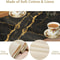 Elegant Black Gold Marble Linen Table Runner Reusable Dining Holiday Decor 4