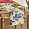Elegant Gold Blue Leaf Decorative Dining Table Runner Premium Polyester For Wedding Home 1