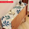 Elegant Gold Blue Leaf Decorative Dining Table Runner Premium Polyester For Wedding Home 2