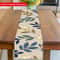 Elegant Gold Blue Leaf Decorative Dining Table Runner Premium Polyester For Wedding Home 3