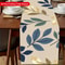 Elegant Gold Blue Leaf Decorative Dining Table Runner Premium Polyester For Wedding Home 4