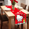 Kawaii Hello Kitty Table Runner Red Festive Party Holiday Table Decor 3