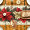 Festive Poinsettia Christmas Table Runner Linen Holiday Table Decor 3