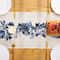 Boho Blue Floral Linen Table Runner Decor For Kitchen Dining Wedding Table 4