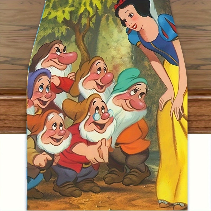 Premium Disney Table Runner Snow White Table Runner For Halloween Christmas Birthday Party Decor 0