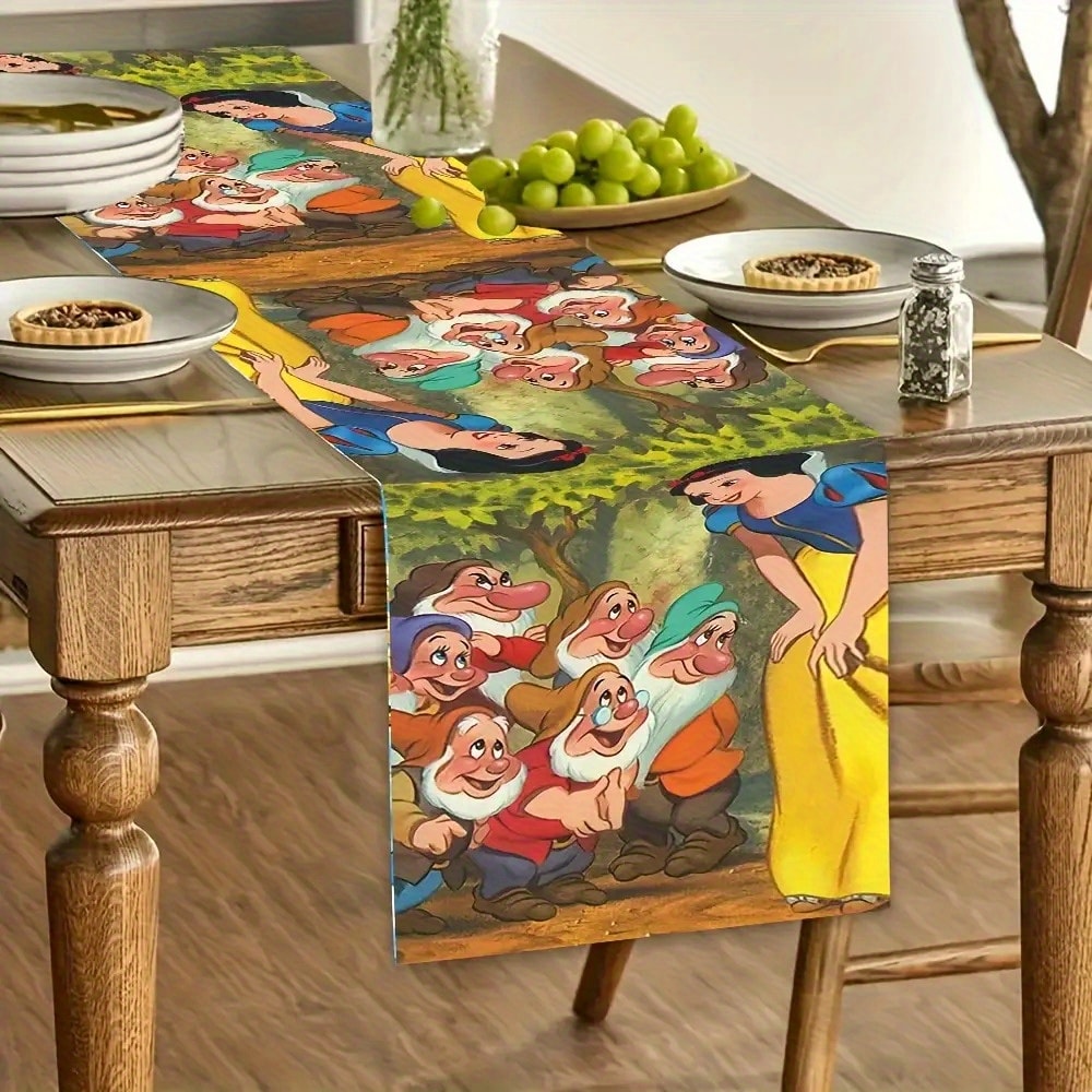 Premium Disney Table Runner Snow White Table Runner For Halloween Christmas Birthday Party Decor 1