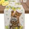 Premium Lemon Linen Table Runner For Kitchen Dining Farmhouse Spring Floral Table Decor 0